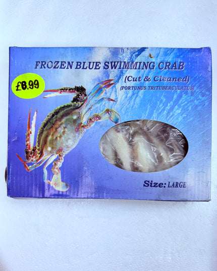 Frozen blue swimming crab cut and cleaned 1kg