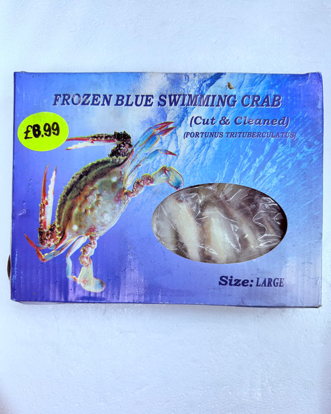 Frozen blue swimming crab cut and cleaned 1kg