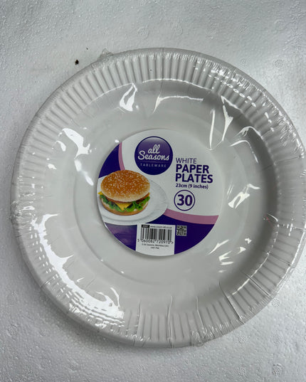 ALL SEASONS - White Paper Plates 30
