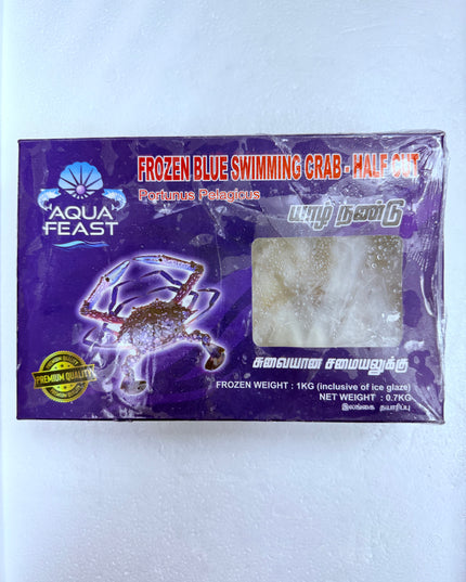 Aqua feast frozen blue swimming crab half cut 700g