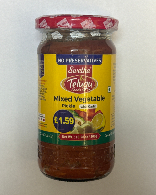 Swetha Telugu Foods Mixed Veg  Pickle 300gm