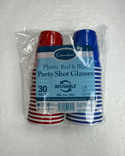 ESSENTIALS - Plastic Party Shot Glasses 30pcs