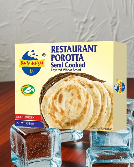 Daily Delight Restaurant Porotta Semi Cooked 454g