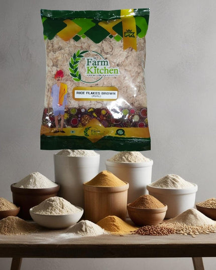 Farm Kitchen Rice Flakes Brown 500g