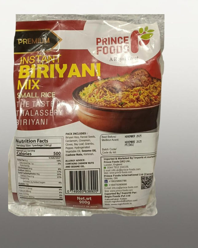Prince Foods Instant Biriyani Mix Small Rice 900g