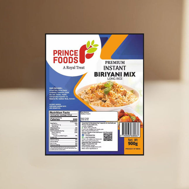 Prince Foods Biriyani Mix Long Rice 900g