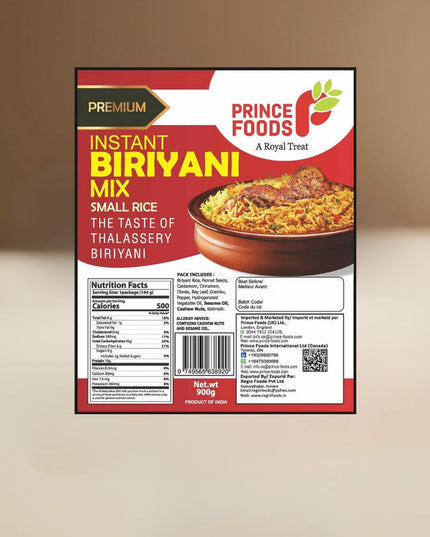 Prince Foods Biriyani Mix Small Grain Rice 900g