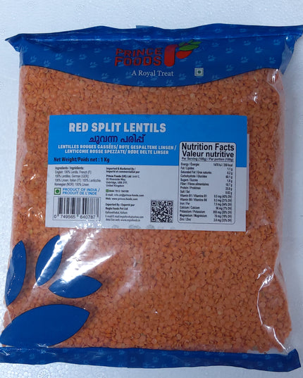 Prince food Red Split Lentils 1kg