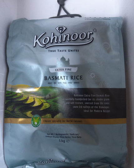 Kohinoor extra fine basmathi rice 5kg