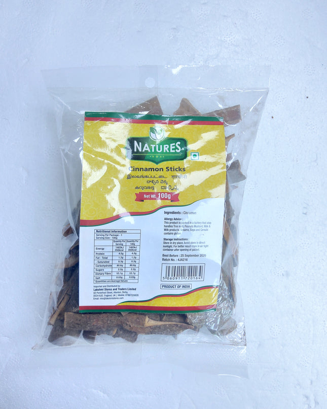 Nature's- Cinnamon Sticks 100g