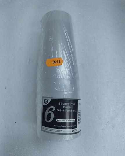 DID 330ml Plastic Drink Tumblers 6pack