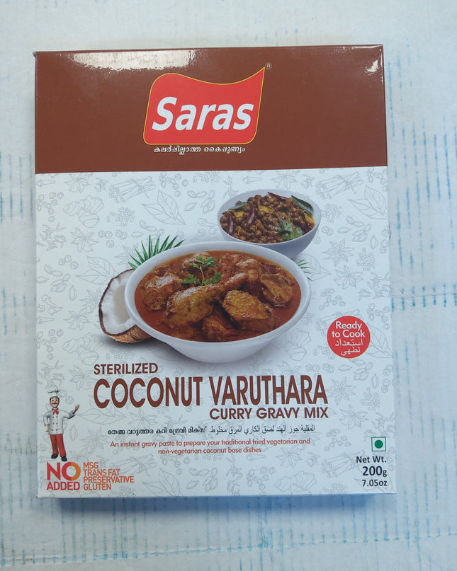 Saras coconut varuthara Curry gravy mix 200gm