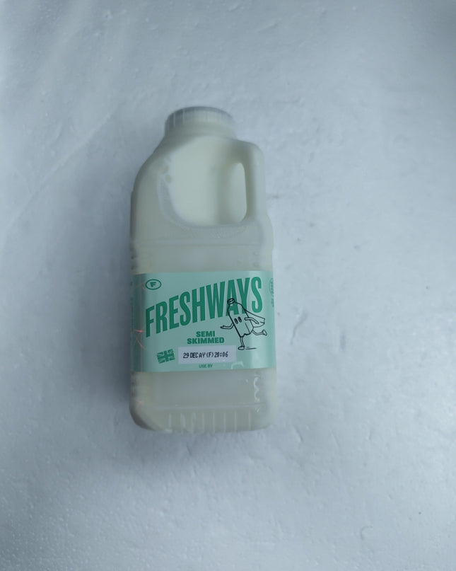 Freshways Semi Skimmed Milk 568ml 1 Pint