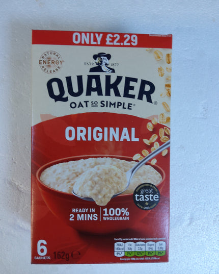Quaker oat original 162g