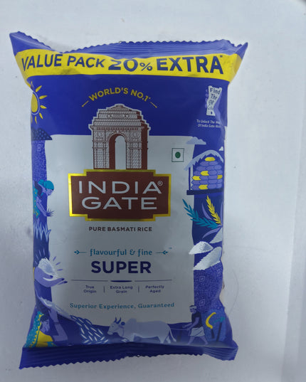 India gate super  basmathi rice 1kg