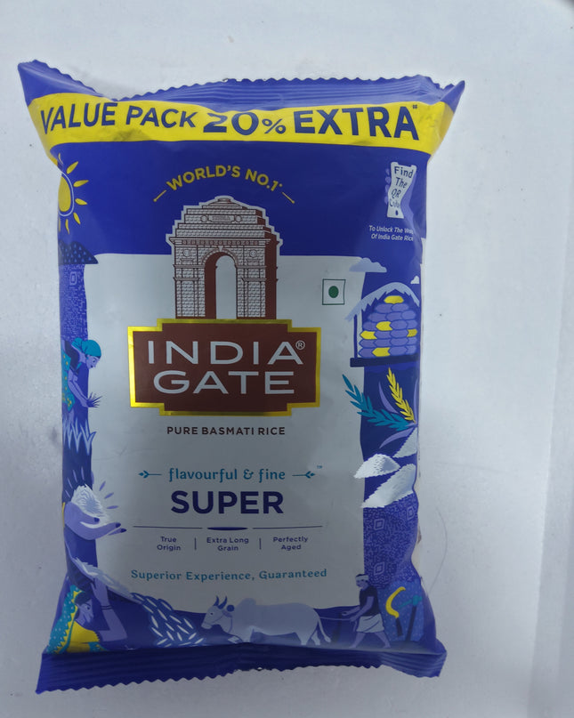 India gate super  basmathi rice 1kg