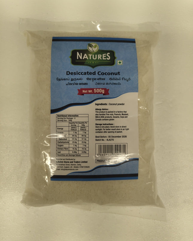 Natures Desiccated Coconut 500gm