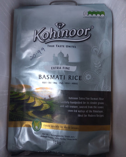 Kohinoor extra fine basmathi rice 10kg
