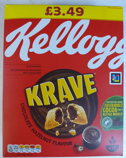 Kelloggs krave chocolate hazelnut flavour 410g
