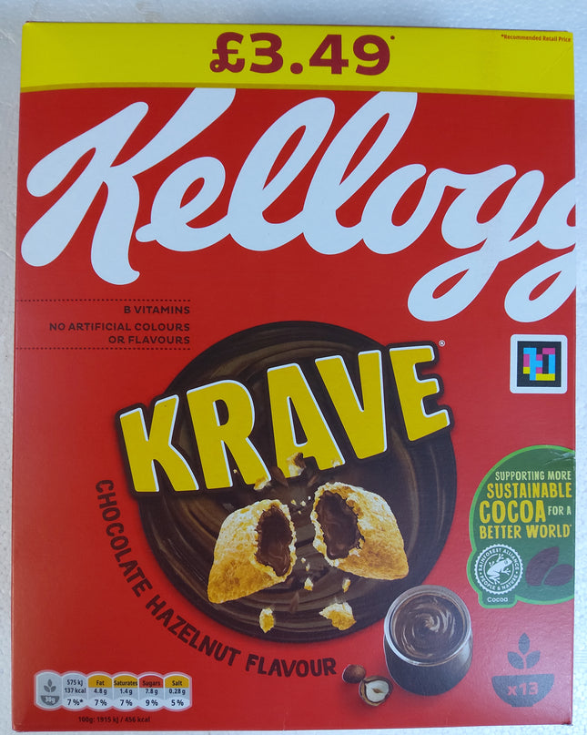 Kelloggs krave chocolate hazelnut flavour 410g