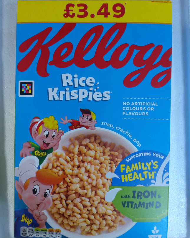 Kelloggs rice krispies with iron and vitamin d 430g