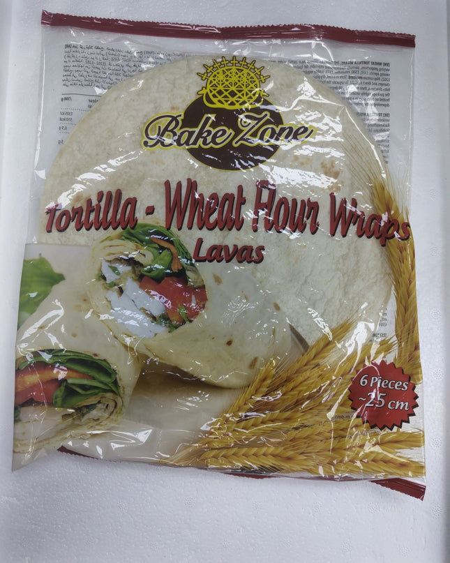 BakeZone Tortilla Wheat Flour Wraps Lavas 6 pieces